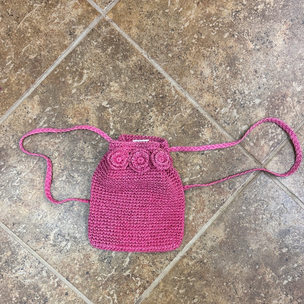 Pink Crochet Bag
